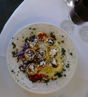 A plate of food on top of a table.