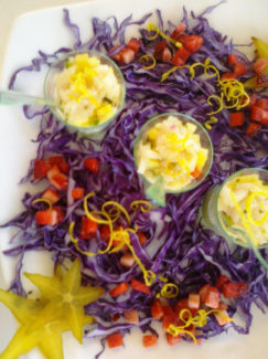 A close up of some food on a plate