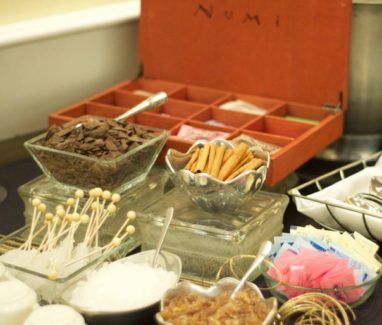 A table filled with different types of food.